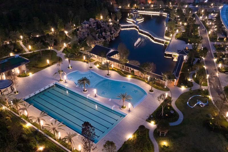 游泳池工程案例：江西藏著“小三亞”！定南這家格蘭云天的雙池，美得讓人一眼淪陷！